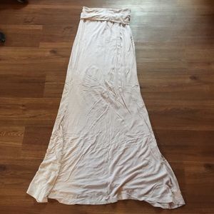 Cream Long Maxi Skirt